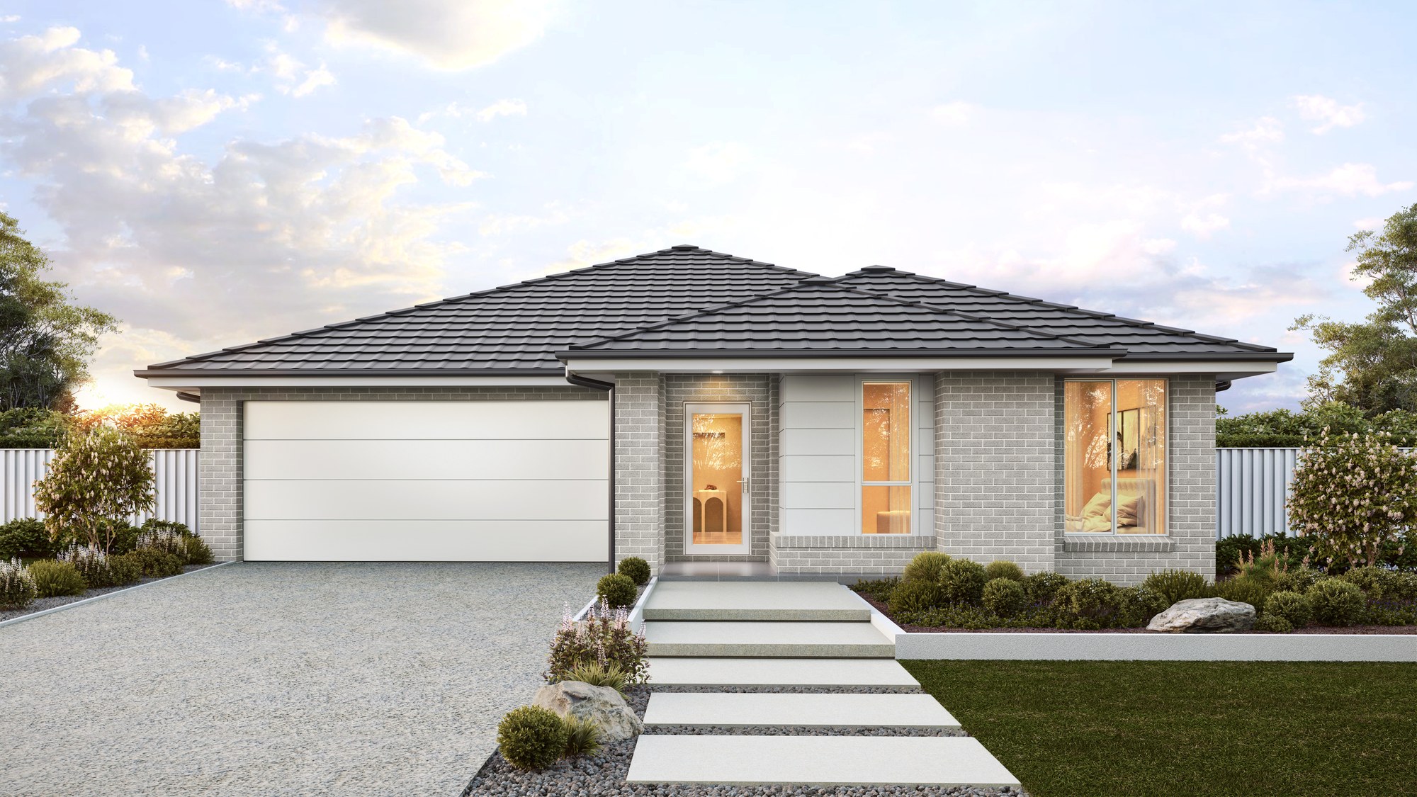 Wisdom Homes   Mainvue   Single   Dusk 26   Classic (Portico CS) 2000px