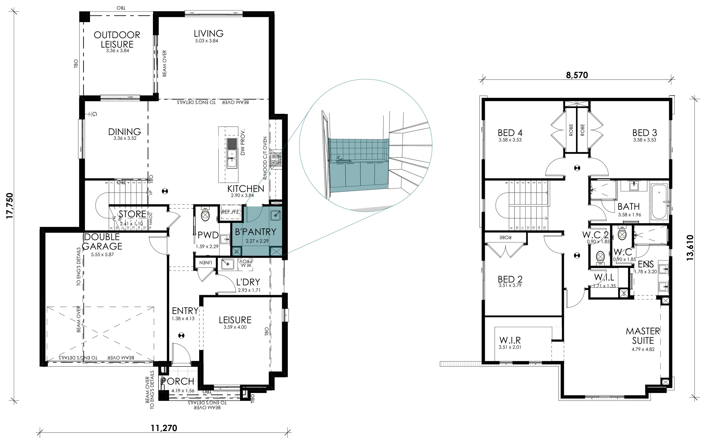 Sage floorplan option: Butler Fitout