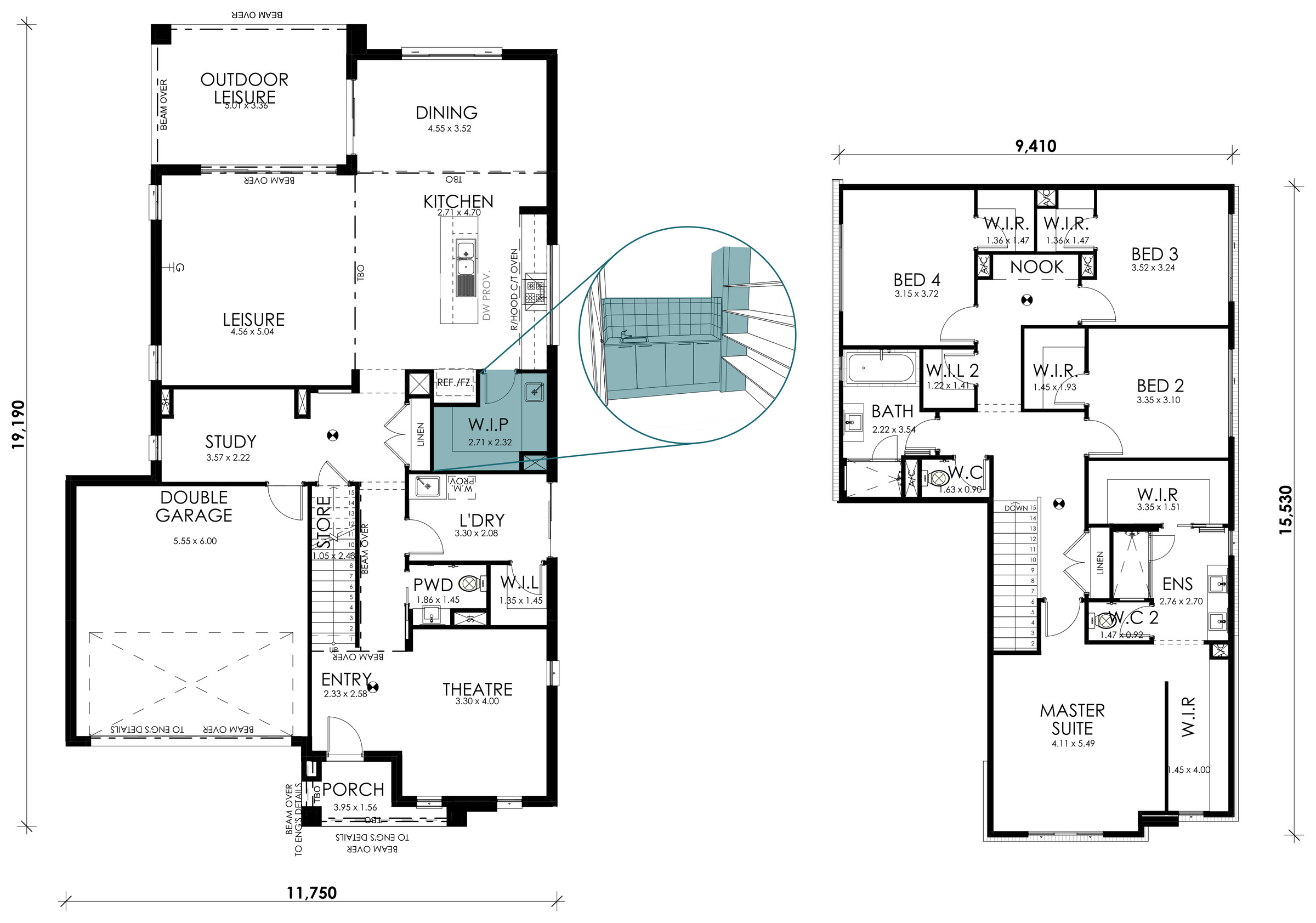 Coastline floorplan option: Butlers Pantry Fitout