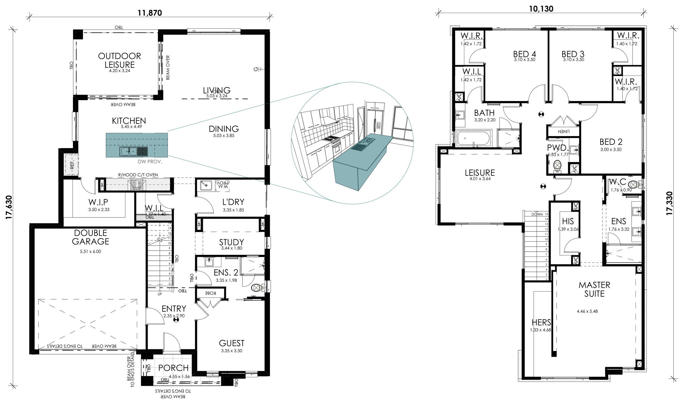 Solstice floorplan option: Grand Kitchen Island