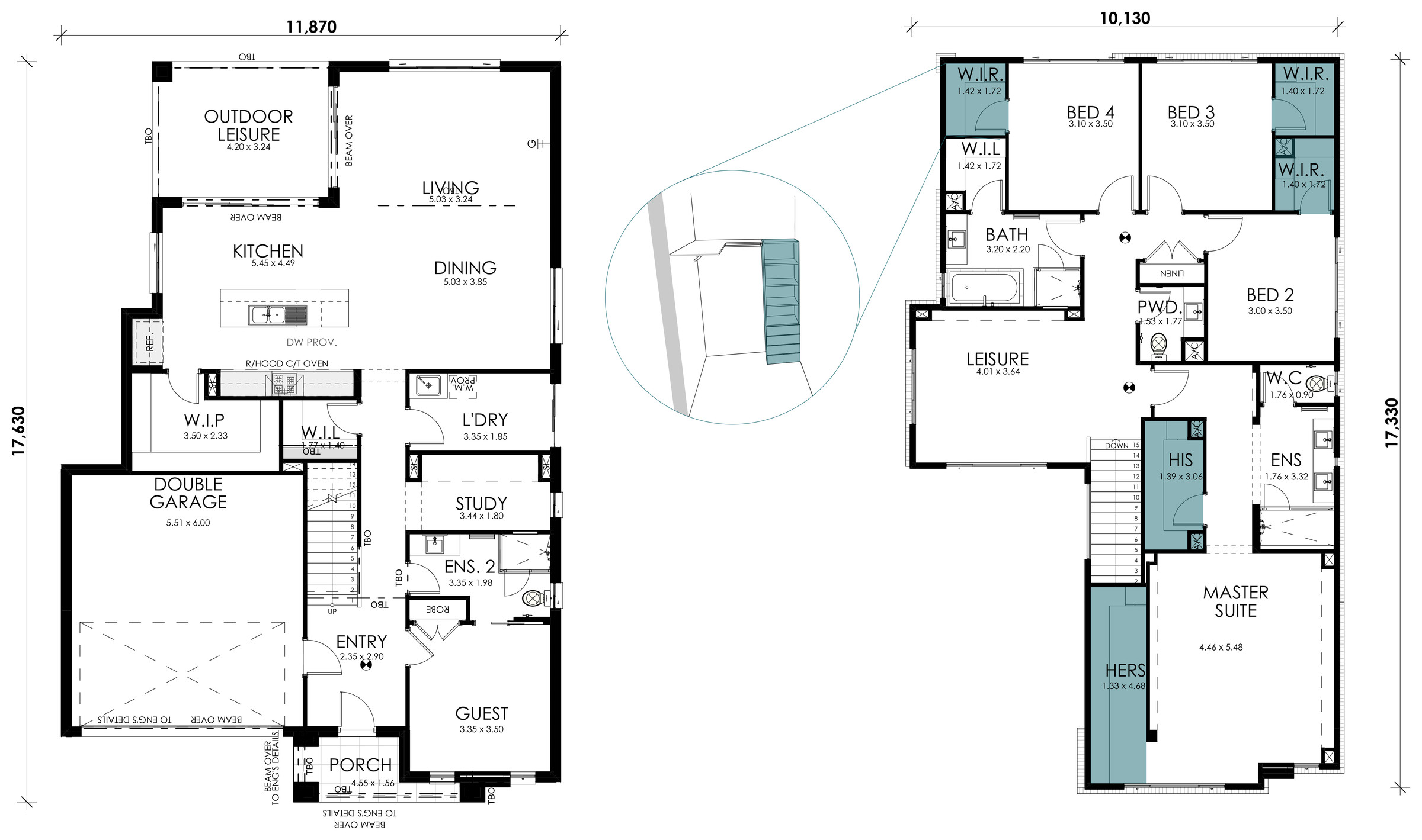 Solstice floorplan option: WIR Drawer and Robe Tower